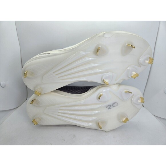 Adidas Adizero Impact+ Metal Baseball Cleats Mens 7.5 White Gold Athletic if8483 main image 5